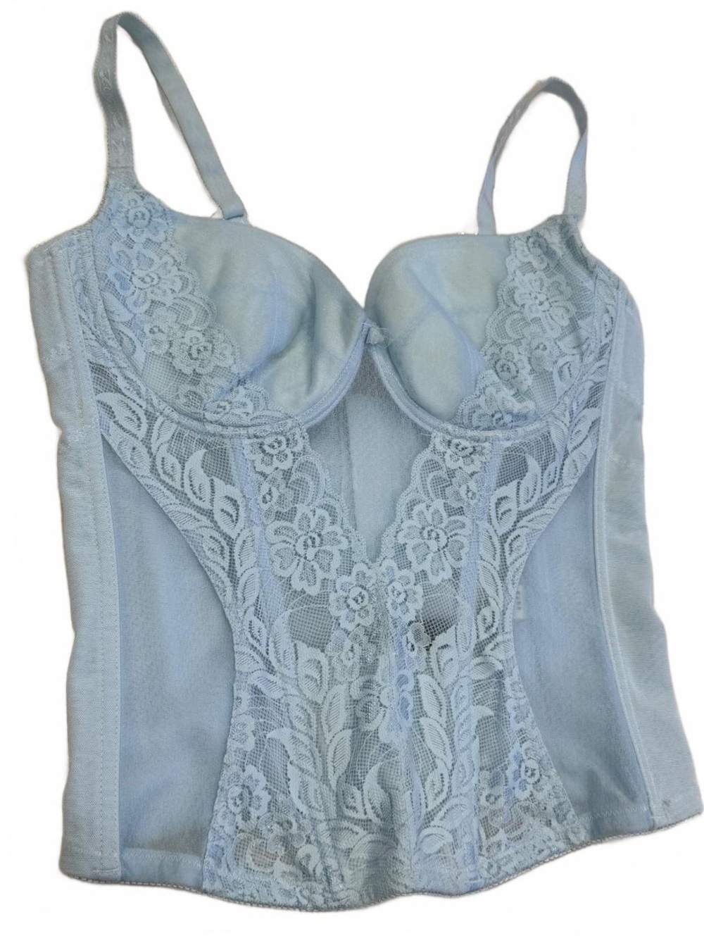 Light Blue Lace Bustier Corset Top